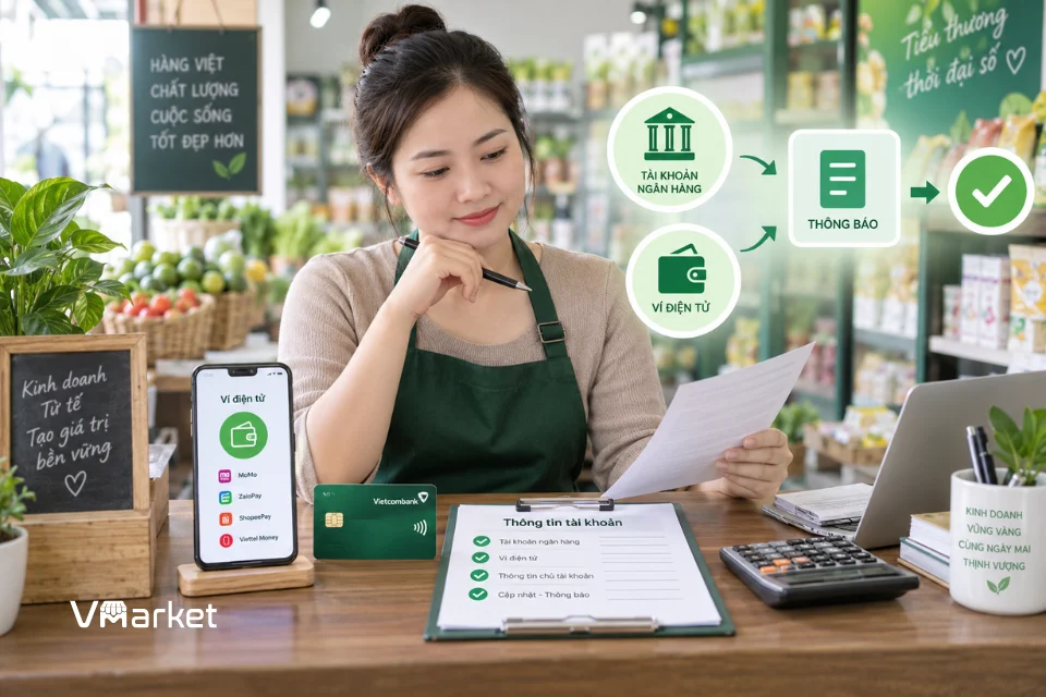Hộ kinh doanh có phải thông báo tài khoản ngân hàng và ví điện tử không?