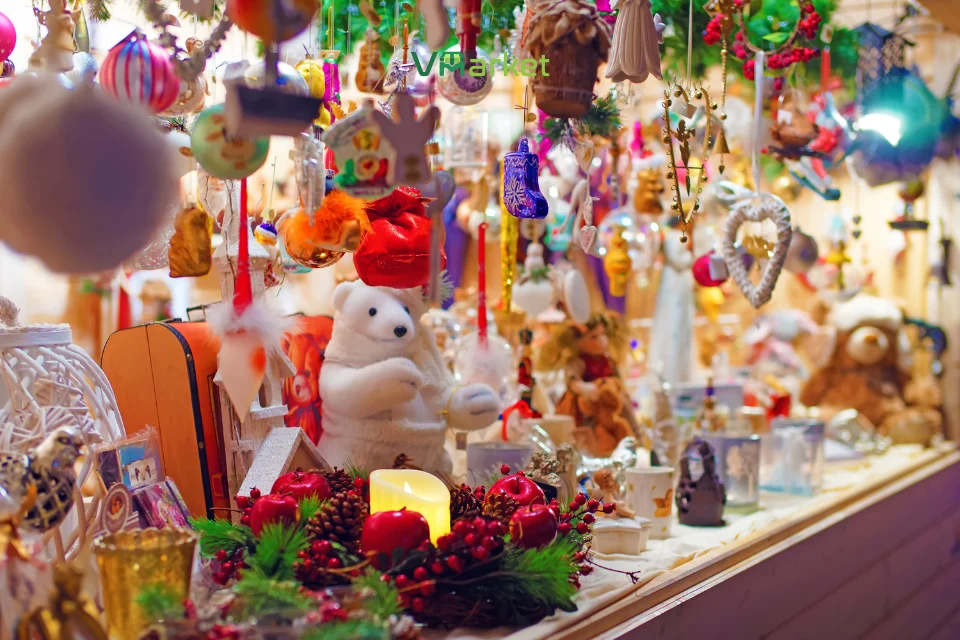 Gian hàng “Chợ Noel mini” tại chợ hoặc kiot