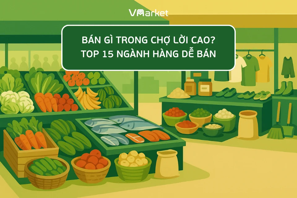 Top 15 mặt hàng bán chạy trong chợ lợi nhuận cao cho tiểu thương