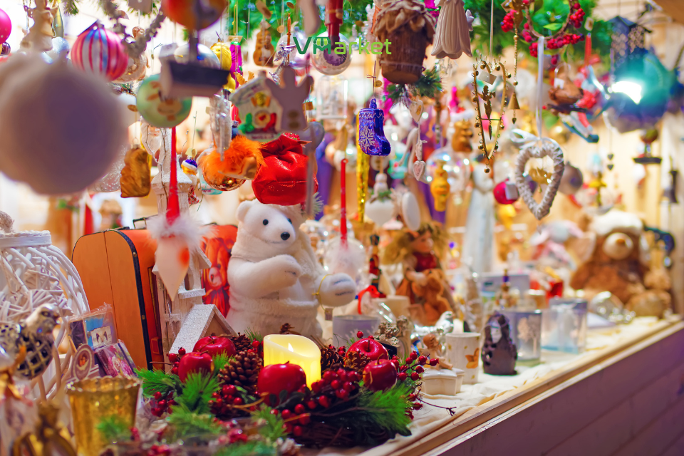 Gian hàng “Chợ Noel mini” tại chợ hoặc kiot