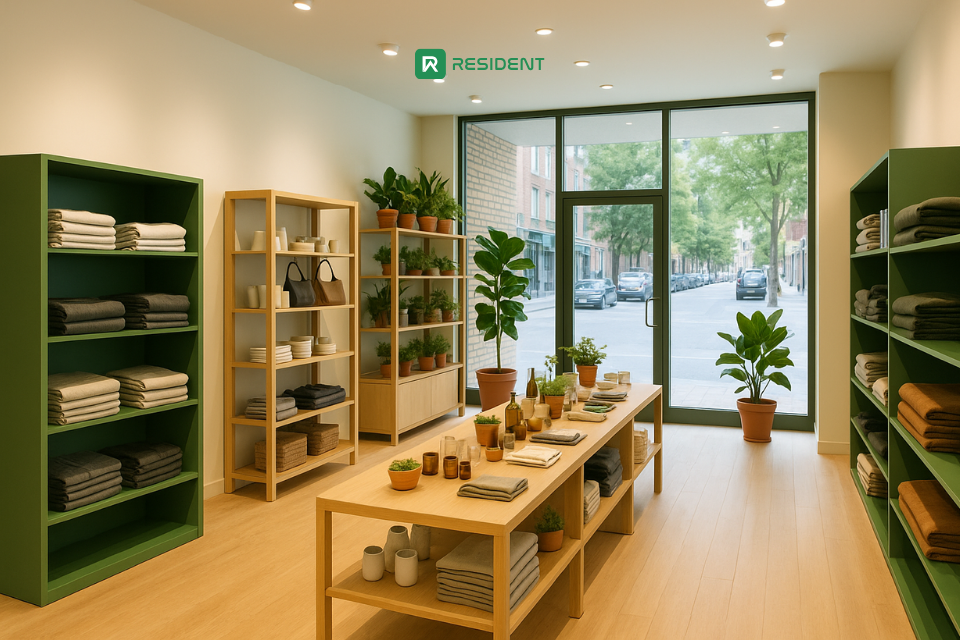 Bố trí phong thuỷ mặt bằng kinh doanh: Sắp xếp quầy kệ thông thoáng, hướng mở