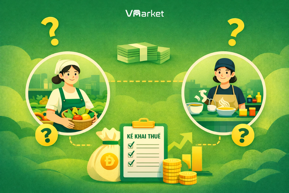 Hộ kinh doanh trong chợ nào phải kê khai thuế từ năm 2026?