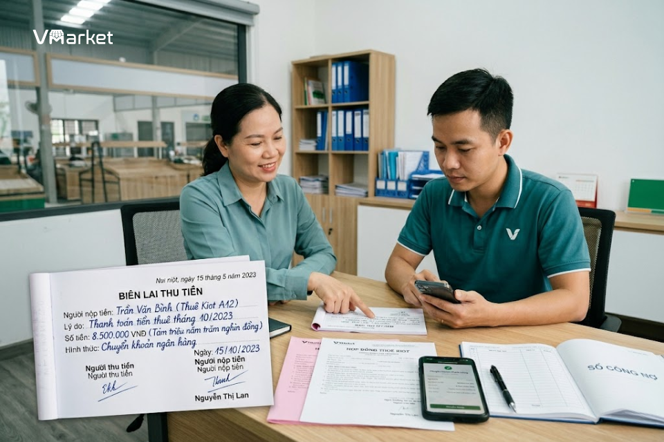 Cách ghi biên lai thu tiền kiot để tránh tranh chấp