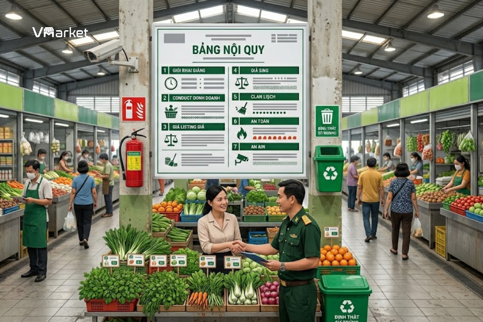 Quy định về hàng hóa, dịch vụ kinh doanh tại chợ