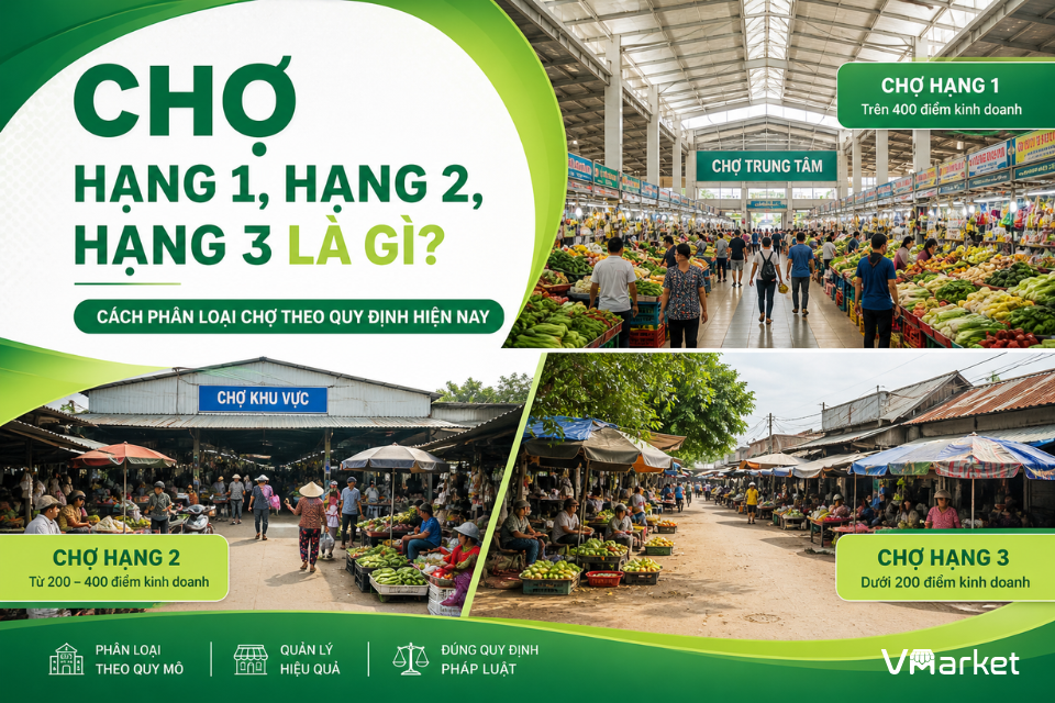 Chợ hạng 1, hạng 2, hạng 3 là gì? Cách phân loại chợ
